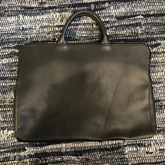 TRION JAPAN SLIM LEATHER BRIEFCASE GREEN - Picture 3 of 10